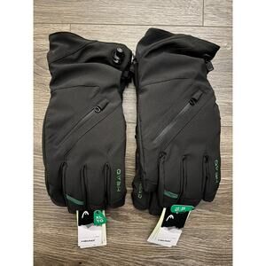 HEAD Waterproof Windproof Breathable Sensatec Ski Gloves, Black, XL